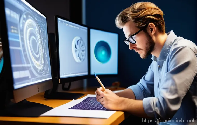 애니메이션 기획사에서 자주 묻는 인터뷰 질문 - **"A young, diverse animator, dressed in smart-casual studio attire, is presenting a vibrant digital...