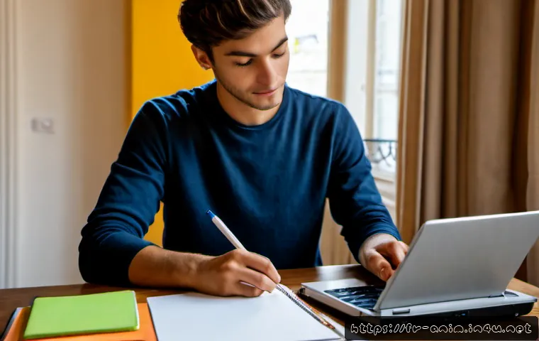 Home 17 애니메이션 기획사의 자기소개서 작성법 - Photorealistic French animation studio job applicant preparing a polished self-introduction letter a...